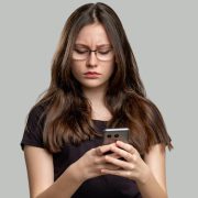 Woman texting