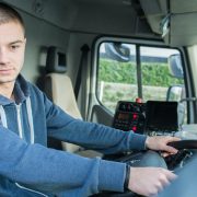 Lorry driver reversing